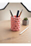 Tabletop Pen Holder & Makeup Organizer Modern Heart-Shaped Decor - 3