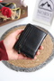 Genuine Leather Minimal Mechanism Card Holder 1341 - 6
