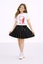 Girl's Ataturk Printed T-Shirt and Pleated Skirt Set - April 23, October 29 Show Outfit Combination - 3