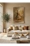 Golden Detailed Semazen Canvas Painting – Calligraphy Art Sufi Dervish Modern Decorative Wall Painting - 2