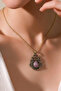 Pink Quartz Copper Necklace Handcrafted with Quality (Plated Chain Gold) - 2