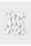 Embroidered Dress for Ages 4-10 - Cream - 4
