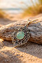 Copper Aventurine Necklace Handcrafted with Quality (Gold Chain Plated) - 3