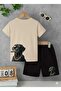 Summer Children's T-Shirt Shorts Unisex (Dog Print with Pro)