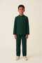 Green 100% Cotton Muslin Fabric Boys' Suit Comfortable Fit Hajj and Umrah Outfit - 3