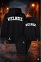 Basket and Printed 3-Piece Winter (Black Hooded and Crew Neck Sweatshirt) Tracksuit Set