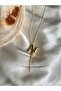 100% Steel Gold N Letter Low-Cut Necklace - 2