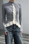 Women's Lace Detailed Buttoned Knitwear Cardigan