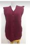 Thick Knitted Short Sleeve Knitwear Mother's Vest with Pockets - 3