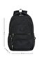 Ultra Luxury Unisex Crinkle Fabric High School, Middle School Backpack with Double Compartment Pen Holder and Keychain - 3