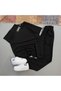 Unisex Laser Cut Short Sleeve T-Shirt - 2-Piece Tracksuit Set with Stitching Detail - 2