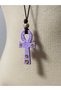 Ankh symbol spiritual symbol design gold leaf handmade ceramic porcelain necklace - 2