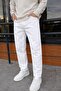 Men's White Boyfriend Fit Jean Pants - 4