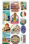 Italy Themed Sticker Set 22X30 cm |   Rome, Milan, Florence & Amalfi