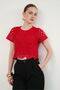 Red Guipure Evening Dress Blouse |   D2142