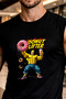 Black Donut Lifter Printed Crew Neck Sports Athlete's Undershirt Premium Thick Cotton Single Jersey Fabric Men's - 2