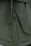 Self-Tied Belted Buttoned Poplin Tunic - Khaki - 2
