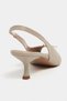 Rone Dark Beige Matte Pointed Toe Open-Front Buckle Thin Heeled Women's Shoes - 8