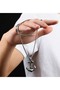 Stainless Steel Anchor and Compass Necklace Set of 2 Men's Necklace - 3