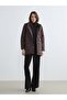 Hooded Quilted Women's Puffer Coat - 3
