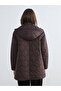 Hooded Quilted Women's Puffer Coat - 7