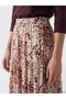 Lcw Grace Ecru Elastic Waist Patterned Layer Skirt - 3