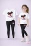 Girl's T-Shirt Leggings Set 100% Cotton Flexible Comfortable Casual Sports Mommy and Daughter Combination