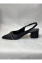 Ll2712 large size satin material stone decorated butterfly bow detail high heel shoe - 4