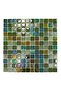 25X25Mm for Hobbies and Artistic Work. H. Green Mix. Meshed Glass Mosaic. (1 File Tile Price)