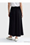 Lcw Grace Black Flared Skirt with Elastic Waist - 3