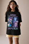 Girl's Kpop Demon Hunters Printed 100% Cotton Oversize Summer T-Shirt - 2