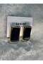 Black Stylish Design Earrings. Does Not Darken, Anti-Allergic. - 2