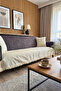 Cotton Bohemian Sofa Cover Square Patterned Tufted Washable Sofa Cover Non-Slip Stylish Modern Living Room - 5