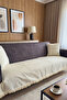 Cotton Bohemian Sofa Cover Square Patterned Tufted Washable Sofa Cover Non-Slip Stylish Modern Living Room - 6