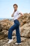 Jeans - Bol Paça Palazzo Lycra Blue Pants - 3