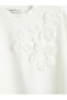 Soft Touch Women's T-Shirt with Floral Appliqué - 6