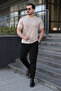Men's Short Sleeve Summer Printed Cream Slim Fit T-Shirt - 6