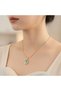Flower Figured Stone Women's Necklace – Gold Color Elegant Minimal Necklace - 2