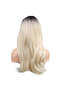 Layered Cut Perched Flat Fiber Sen Medium Length Wig / Platinum Ombre - 4