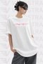 Unisex Sakura Flower Printed Special Design Oversize Comfortable Daily Use Combed Cotton T-Shirt - 2