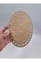 Wooden 18X12.5 cm 10 Pieces Oval Tray Knitting Plate Supla Perforated Coaster Crochet Base Craft Basket Base - 2