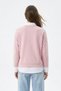 Pink Crew Neck Garnished Blouse 8375 - 3