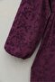 Waist-Tied Lined Flocked Printed Tulle Dress - Plum - 4