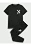 UNISEX Printed Bottom Top Tracksuit Set - Crew Neck T-shirt Sweatpants Jogger Set