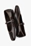 Women's Libby Brown Shiny Leather Ballerinas - 4