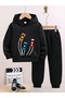 Printed Kids' Girls/Boys Tracksuit Set - Unisex Hooded Sweatshirt Jogger Tracksuit Set