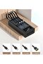 30000mAh Solar High-Capacity Power Bank with 4 Built-in Cables (Micro USB, USB-C, iPhone, USB-A) - 2