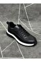 Black Genuine Leather Orthopedic Sports Shoes