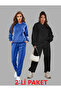 Set of 2 Unisex Hooded Oversize Tracksuit