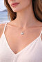 Ocean Shell Necklace |   Silver Color Stone and Sea Shell Figured Women's Necklace - 3